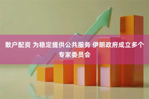 散户配资 为稳定提供公共服务 伊朗政府成立多个专家委员会