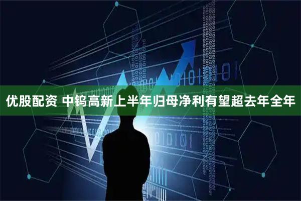 优股配资 中钨高新上半年归母净利有望超去年全年