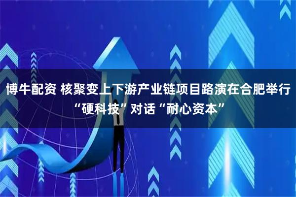 博牛配资 核聚变上下游产业链项目路演在合肥举行“硬科技”对话“耐心资本”