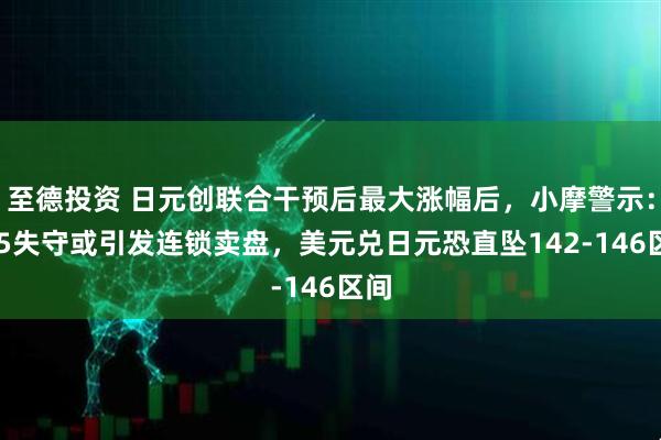 至德投资 日元创联合干预后最大涨幅后,小摩警示:155失守或引发连锁卖盘,美元兑日元恐直坠142-146区间
